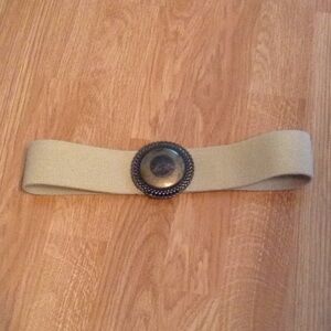 💙Vintage 'Morion East' tan elastic fabric belt​